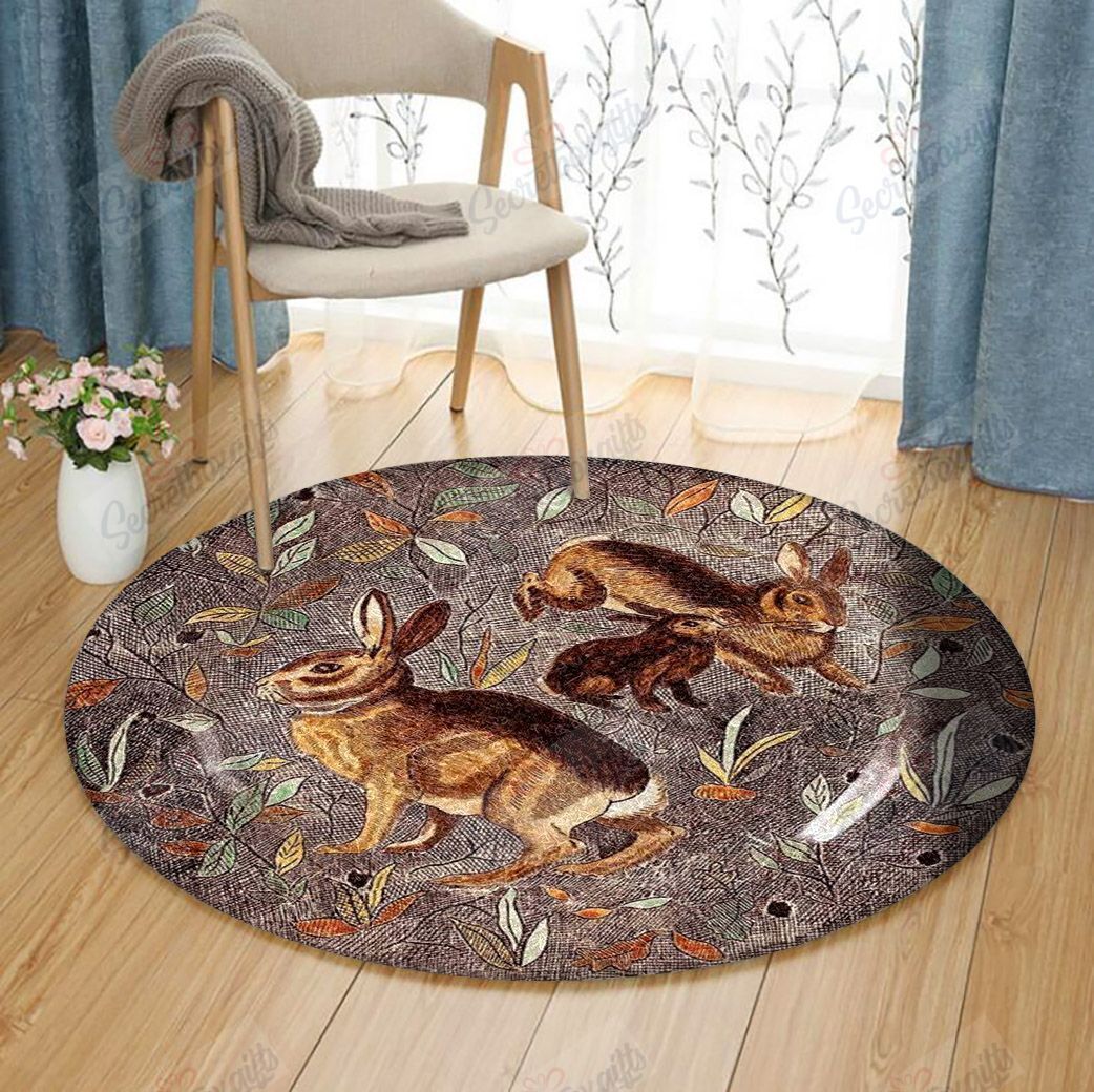 Rabbit Round Carpet