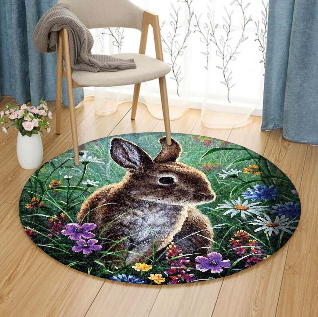 Rabbit Round Carpet