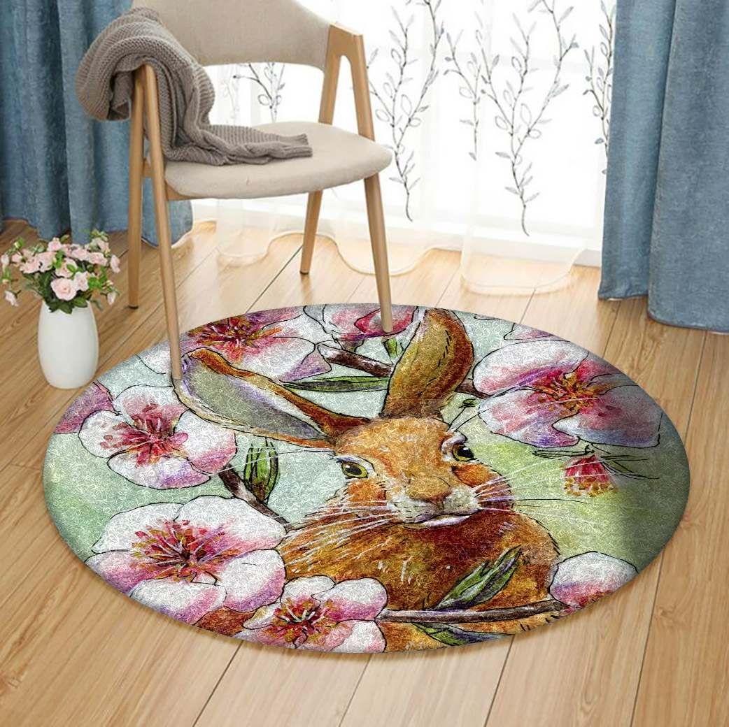 Rabbit Round Carpet
