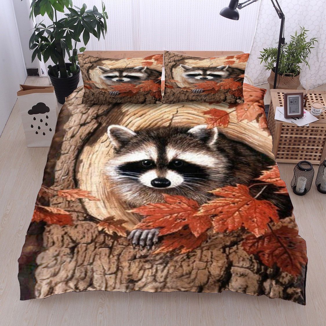 Raccoon Autumn Bedding Set