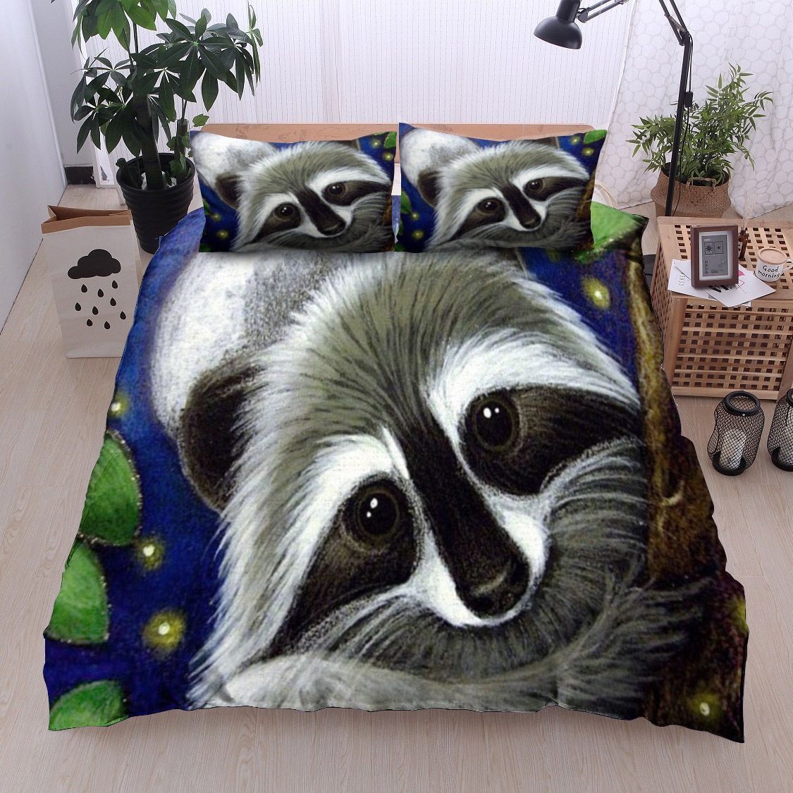 Raccoon Moon Light Bedding Set