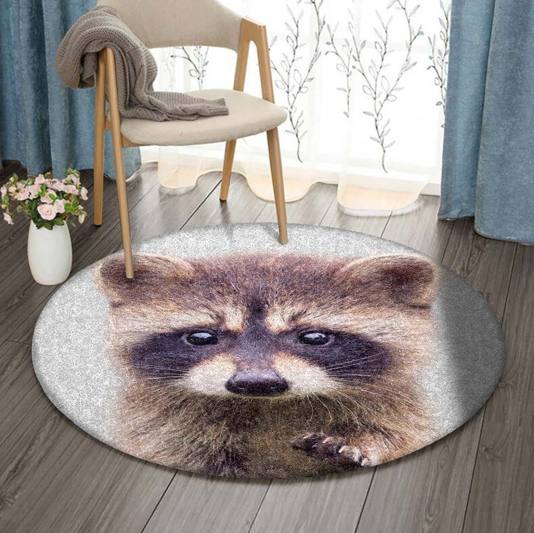 Raccoon Round Carpet