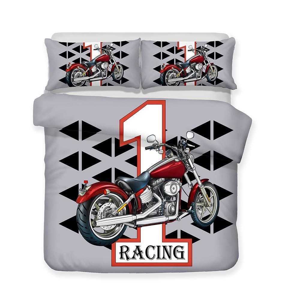 Racing Motorcycle Bedding Set