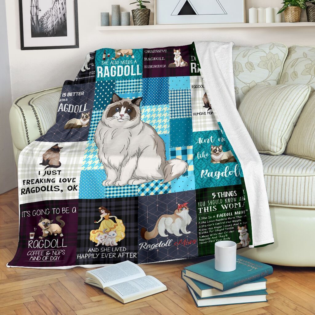 Ragdoll Cat Sherpa Fleece Blanket