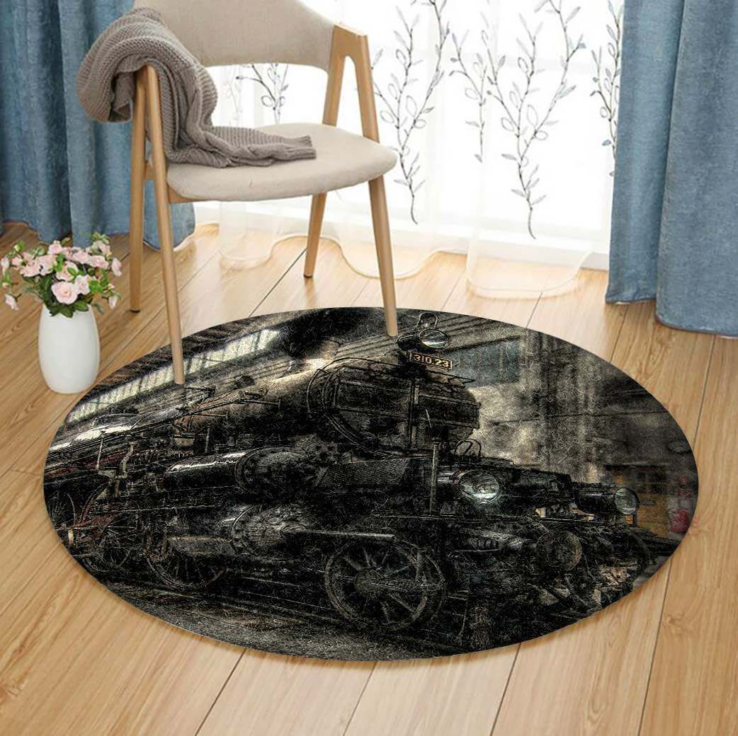 Railway Round Carpet