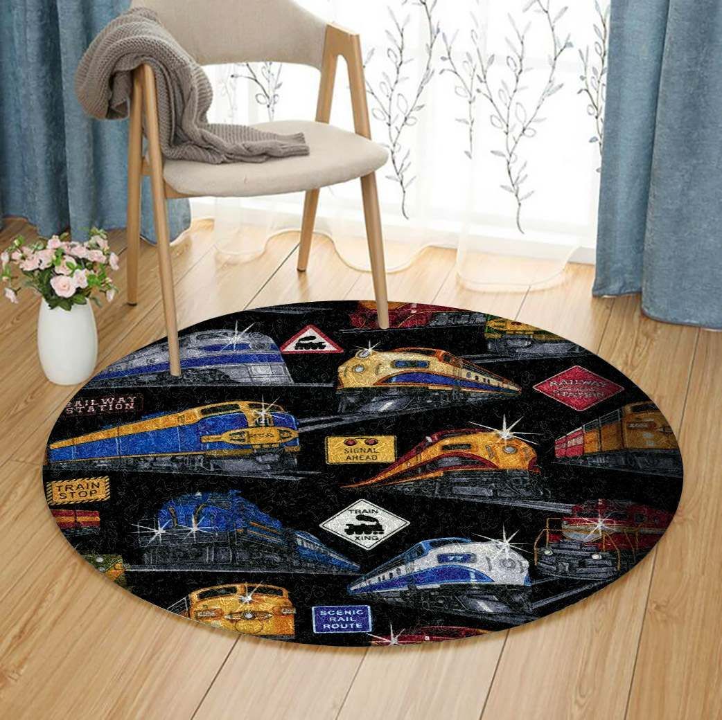 Railway Round Carpet