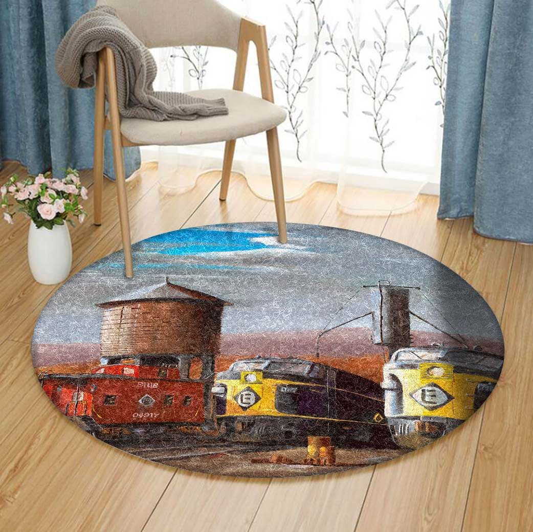 Railway Round Carpet