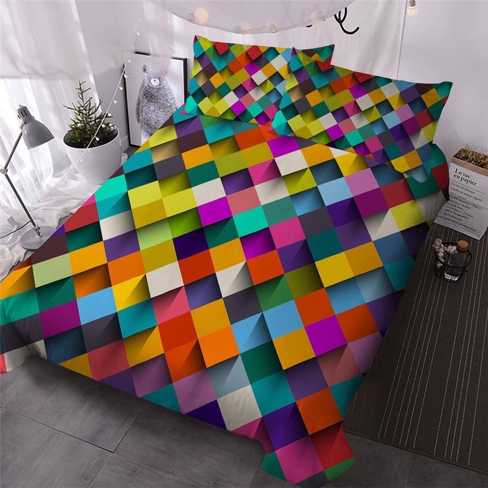 Rainbow Blocks Bedding Set