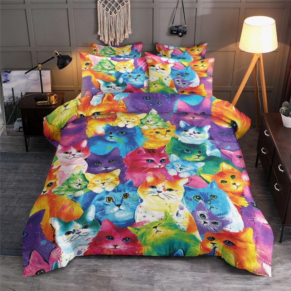 Rainbow Cats Bedding Set