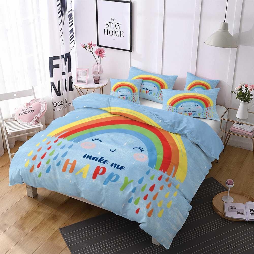 Rainbow Happy Printed Bedding Set