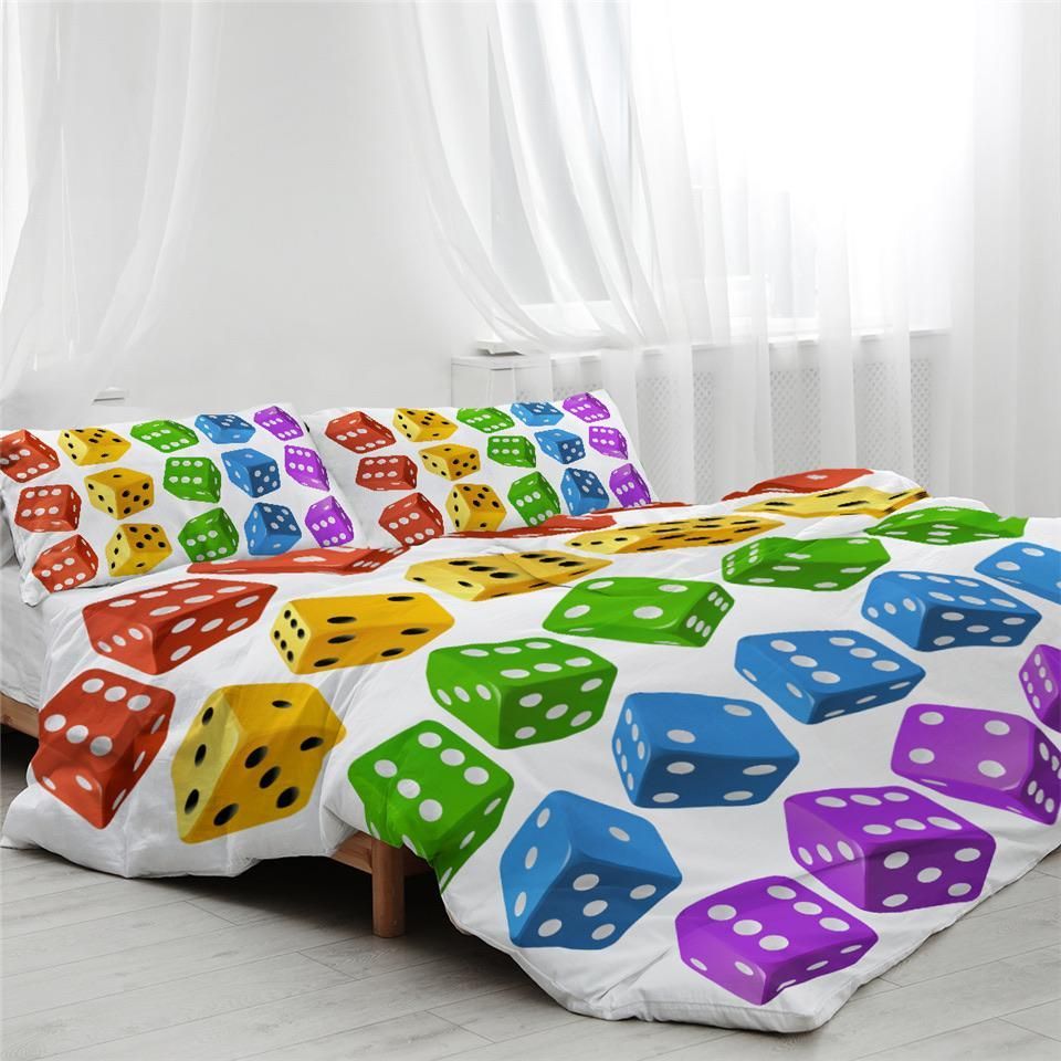 Rainbow Dice Bedding Set