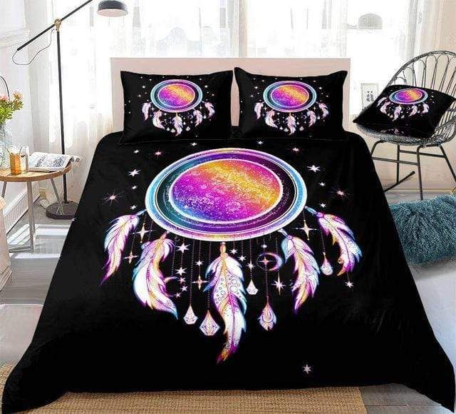 Rainbow Dreamcatcher Stars Feathers Bedding Set