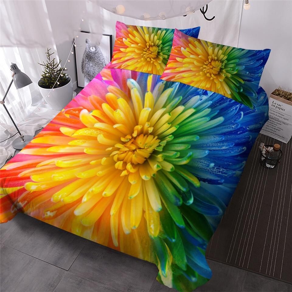 Rainbow Gerbera Bedding Set