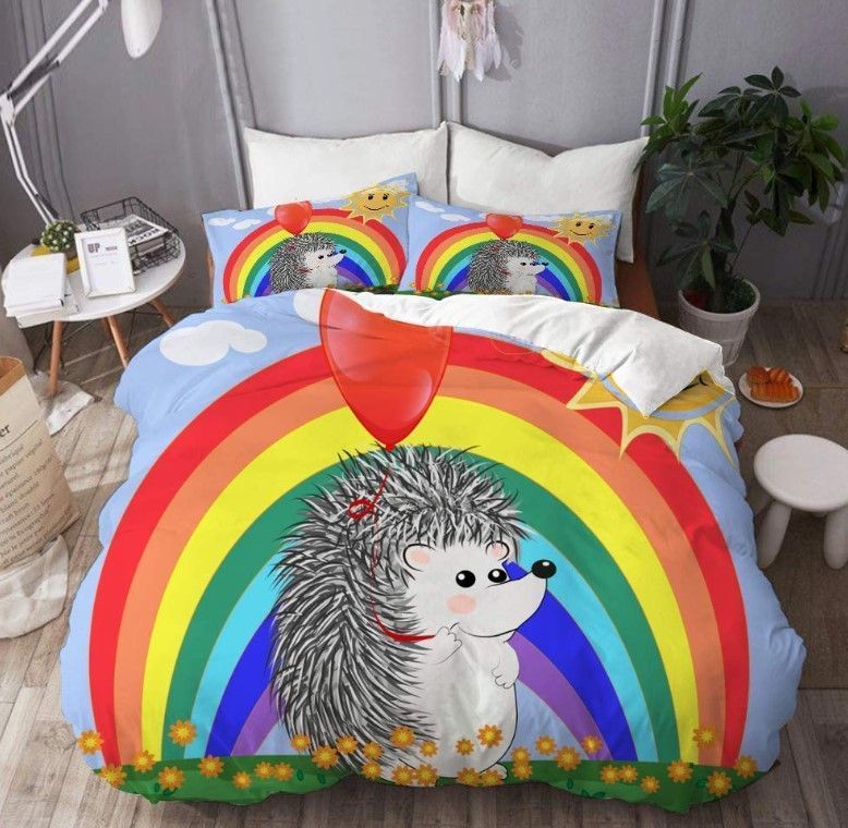 Rainbow Hedgehog Bedding Set