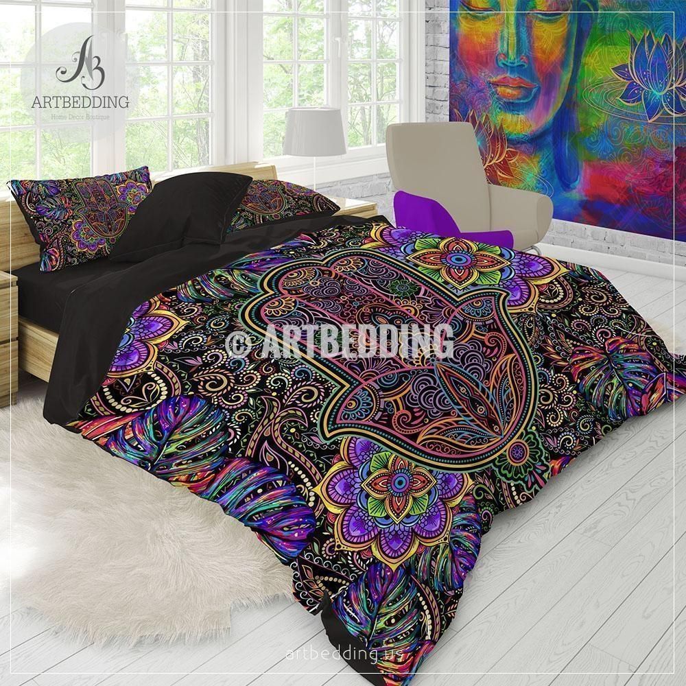 Rainbow Hippie Bedding Set