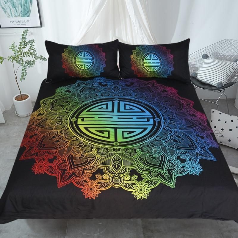 Rainbow Mandala Bedding Set