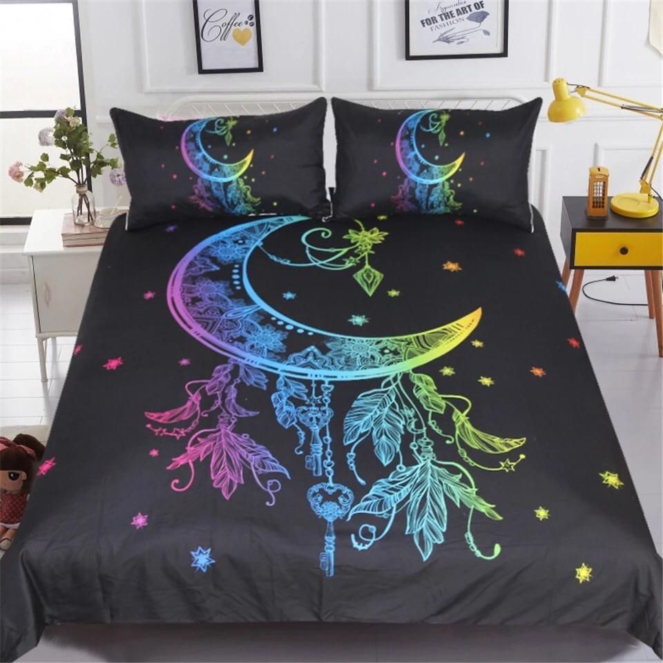 Rainbow Moon Dreamcatcher Bedding Set