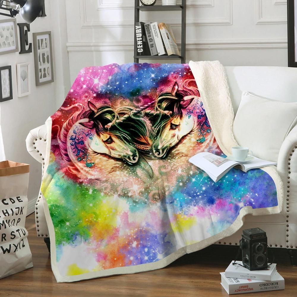 Rainbow Pattern Unicorn Heart Love Bedding Set