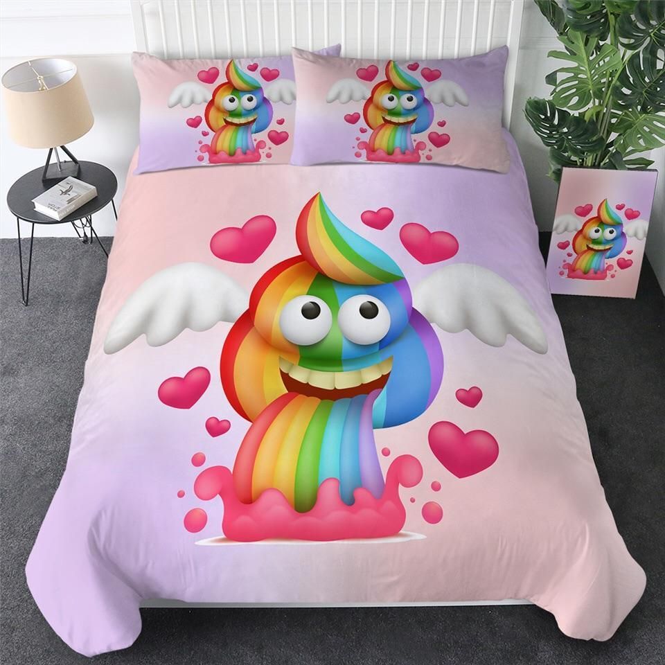 Rainbow Poop Bedding Set