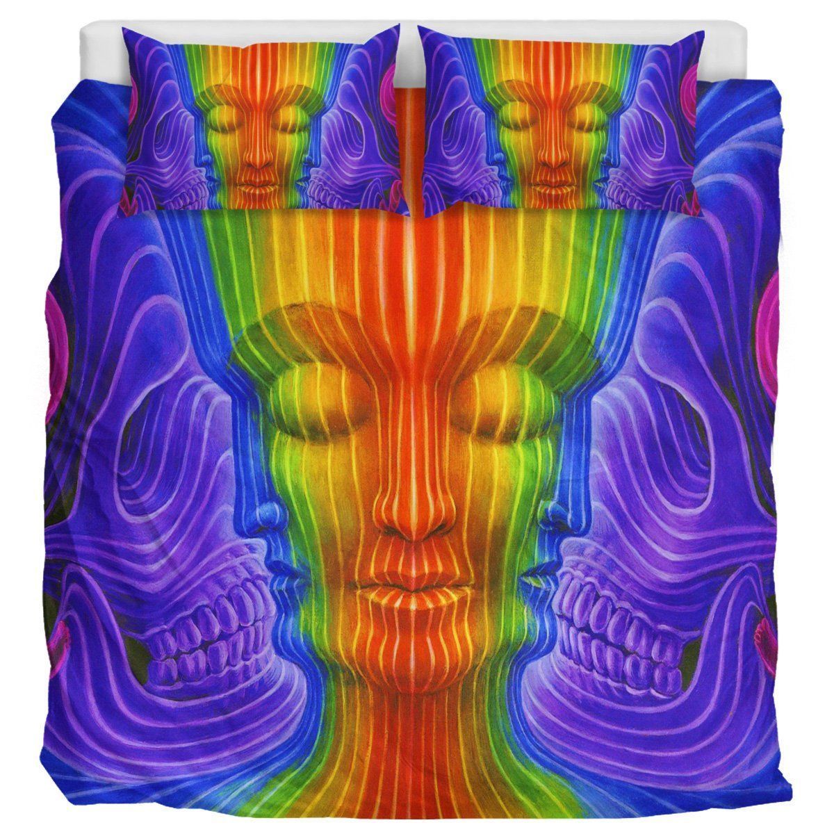 Rainbow Skull Bedding Set