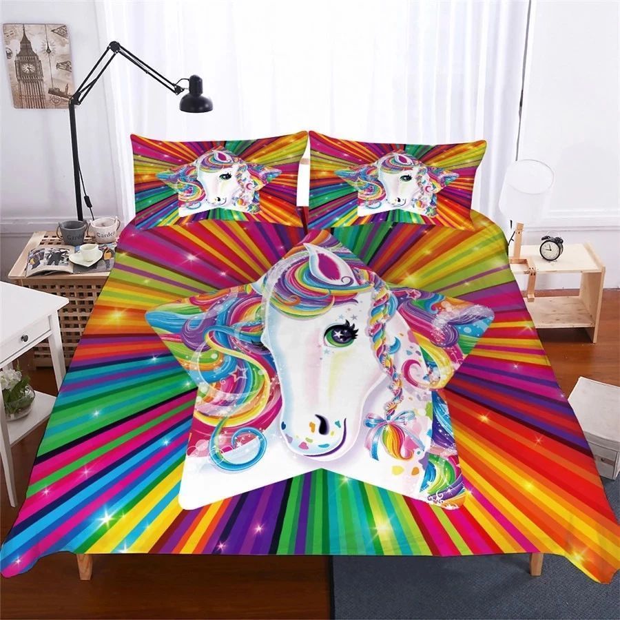 Rainbow Star Unicorn Bedding Set