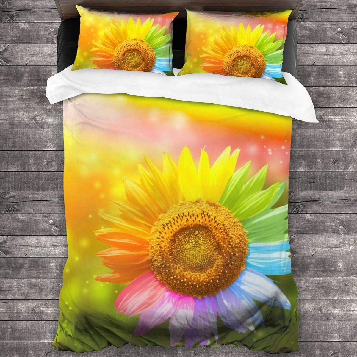Rainbow Sunflower Bedding Set