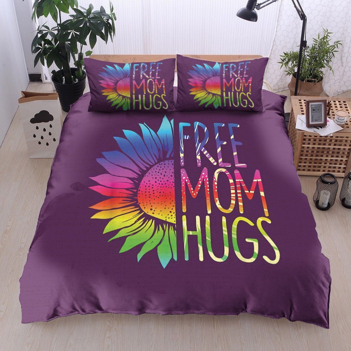 Rainbow Sunflower Bedding Set