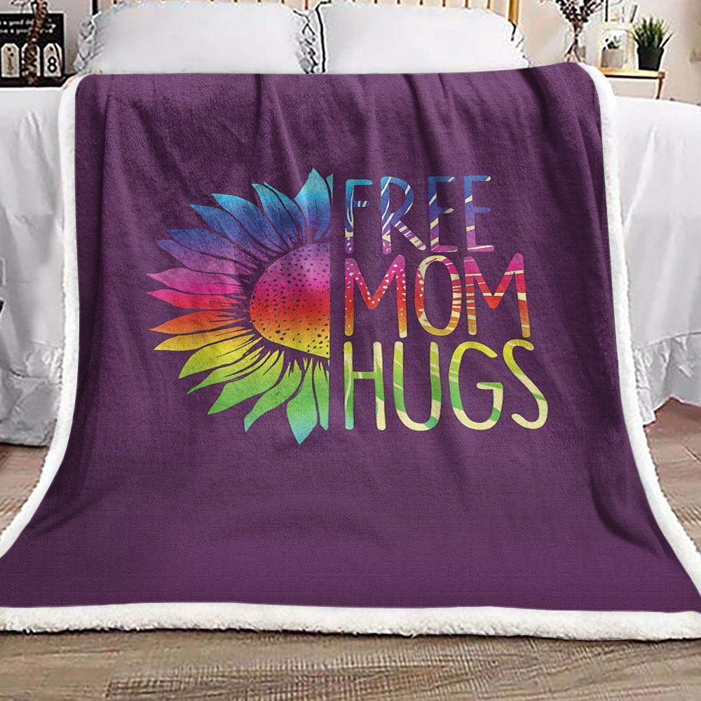 Rainbow Sunflower Sherpa Fleece Blanket