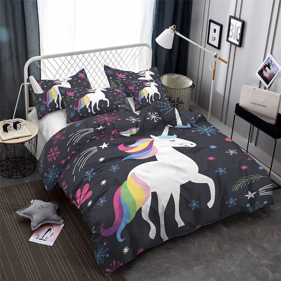 Rainbow Tailed Unicorn Bedding Set