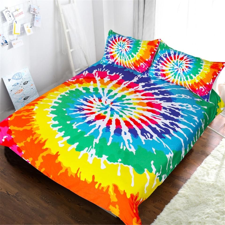 Rainbow Tie Dye Bedding Set