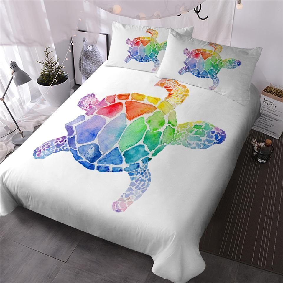Rainbow Turtle Bedding Set