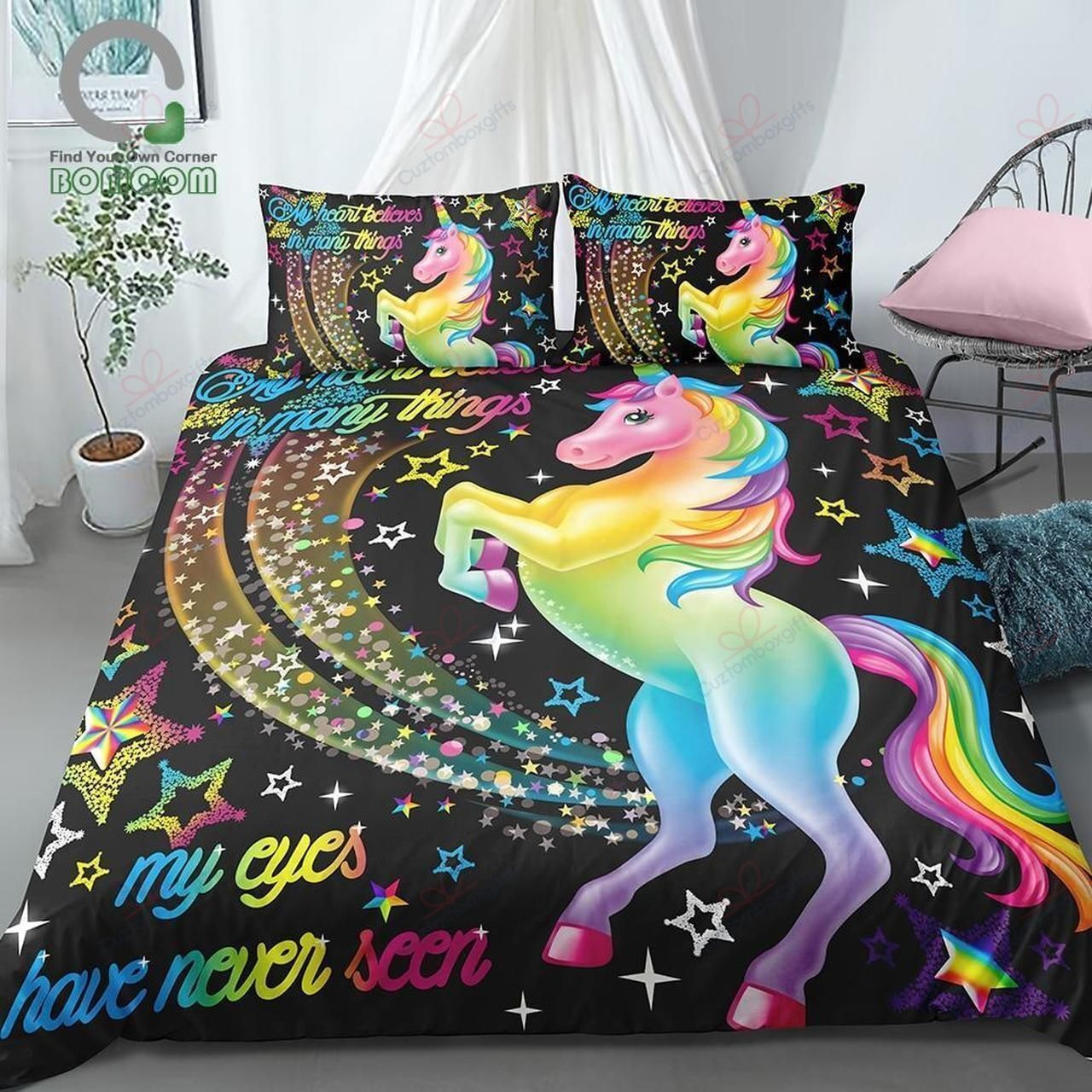 Rainbow Unicorn Bedding Set