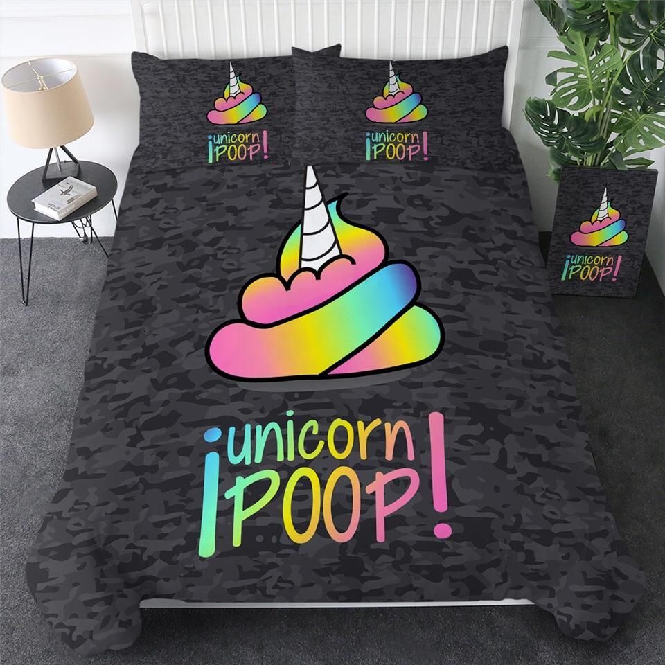 Rainbow Unicorn Poop Bedding Set