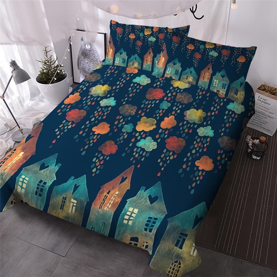 Raindrops On Rooftops Bedding Set
