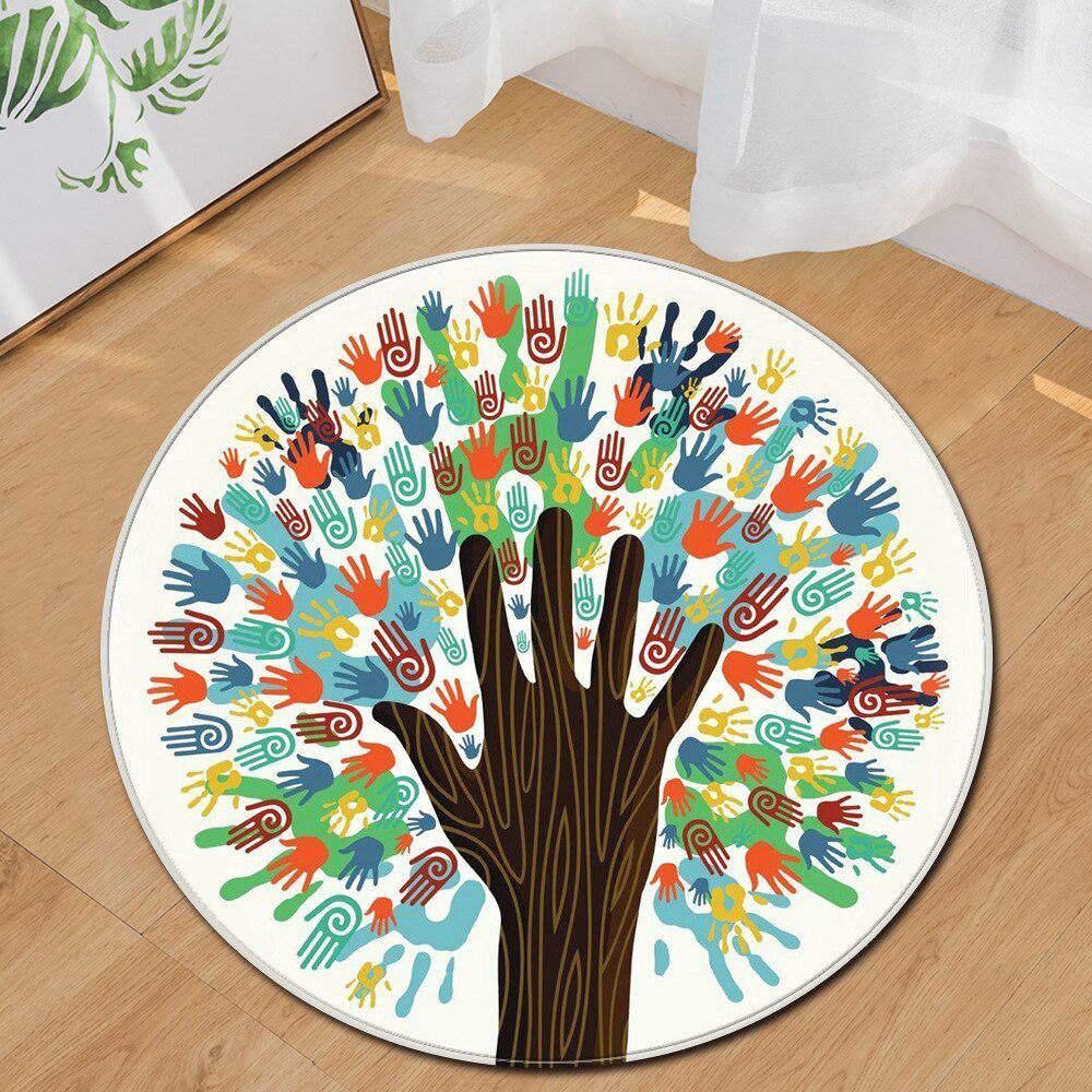 Raise Your Hand Round Carpet