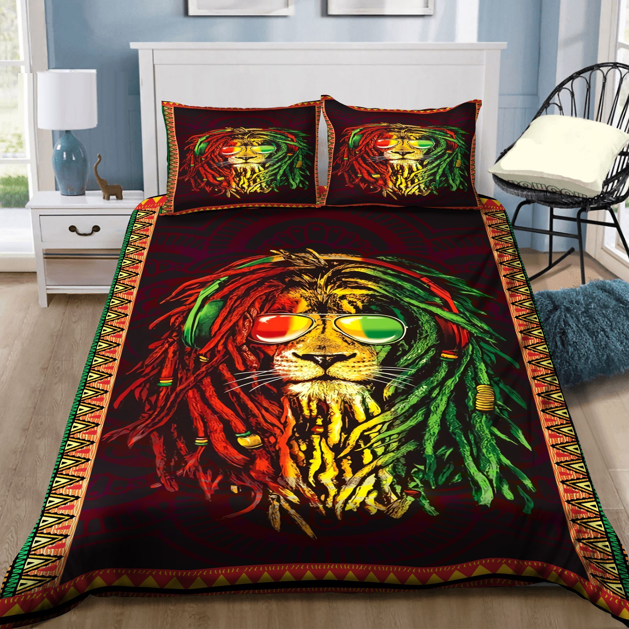 Rasta Lion Bedding Set