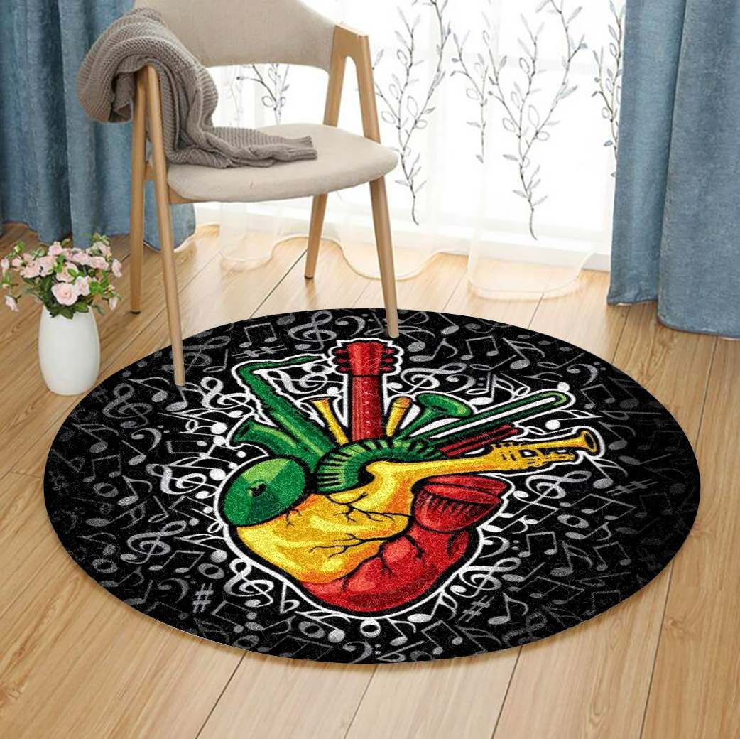 Rasta Reggae Round Carpet