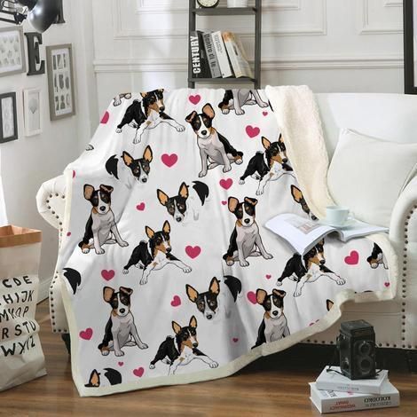 Rat Terrier Sherpa Fleece Blanket
