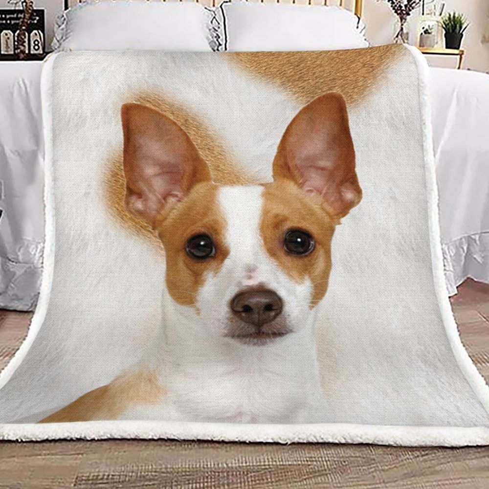 Rat Terrier Sherpa Fleece Blanket
