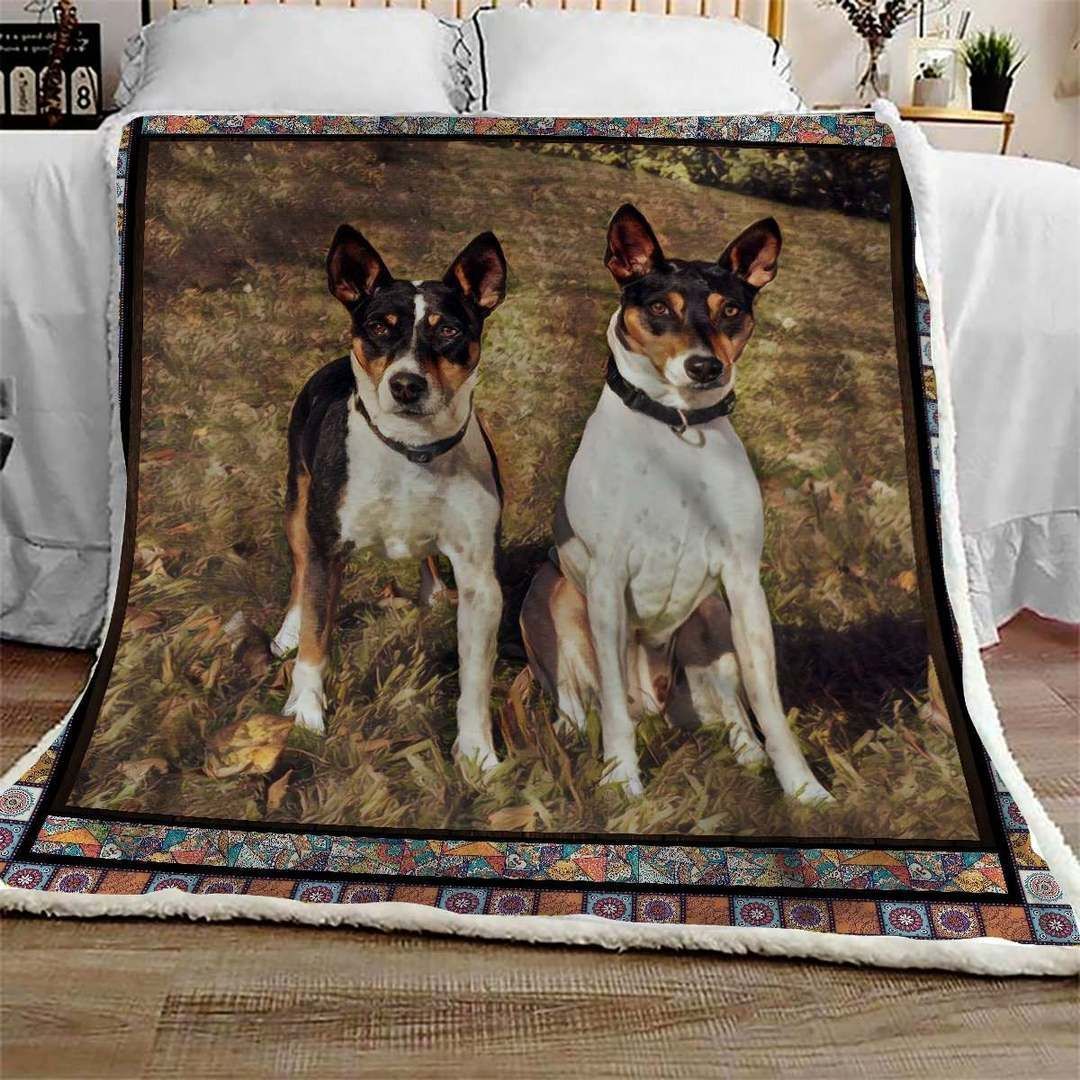 Rat Terrier Sherpa Fleece Blanket