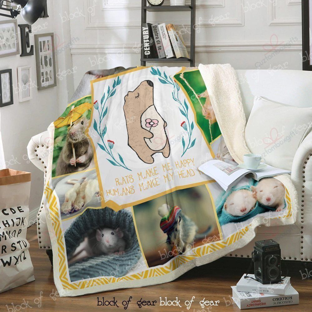 Rats Fleece Blanket
