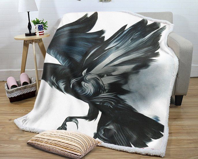 Raven 28 Sherpa Fleece Blanket