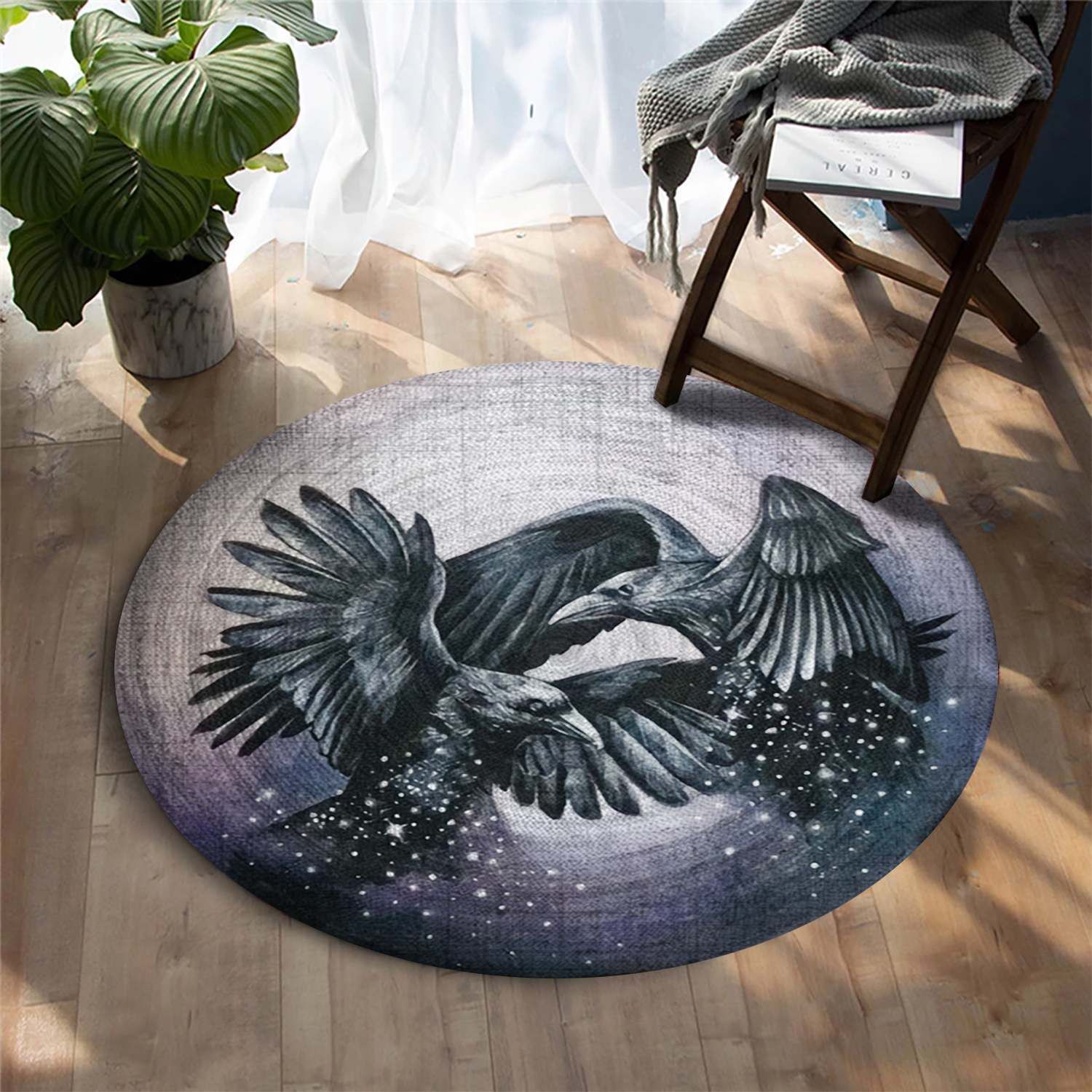Raven Round Carpet