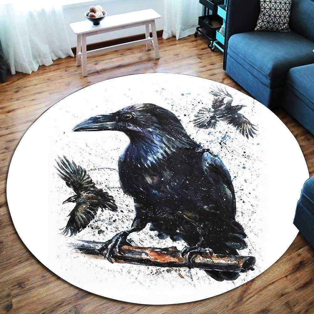 Raven Round Carpet