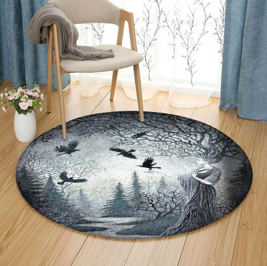 Raven Round Carpet