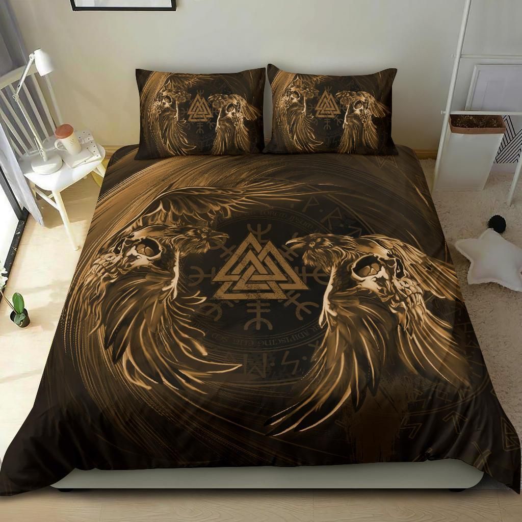 Raven Skull Bedding Set