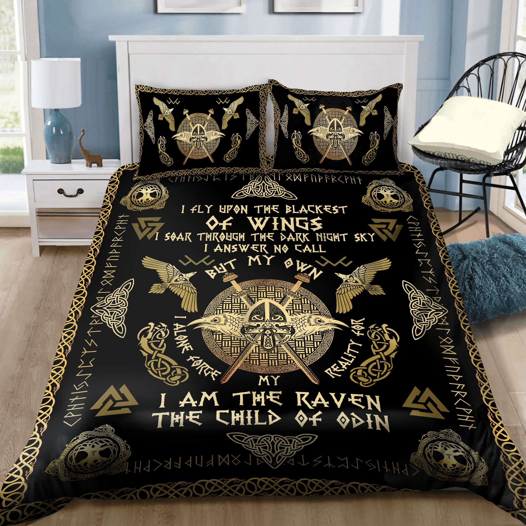 Raven The Child Of Odin Bedding Set