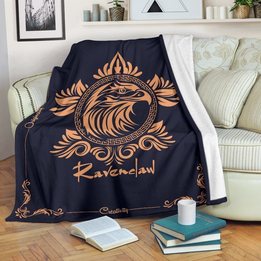 Ravenclaw Badge Fleece Blanket For Harry Potter Fans