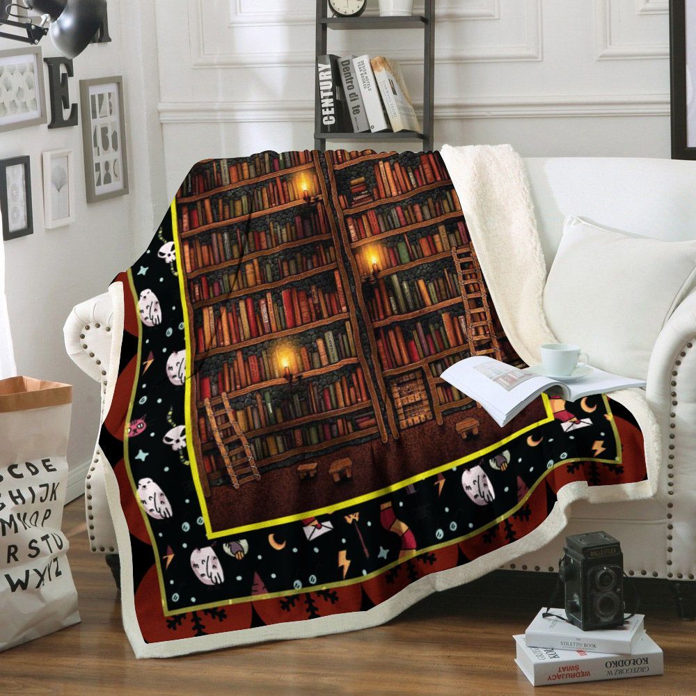 Reading Book Sherpa Fleece Blanket
