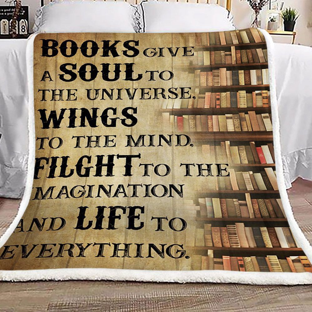 Reading Book Sherpa Fleece Blanket